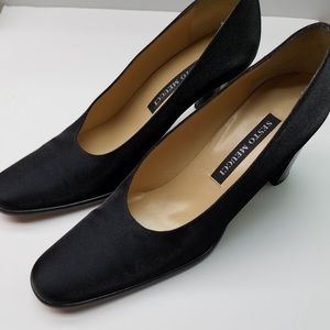 Sesto Meucci Black fabric/ mirrored heels 6 1/2 N